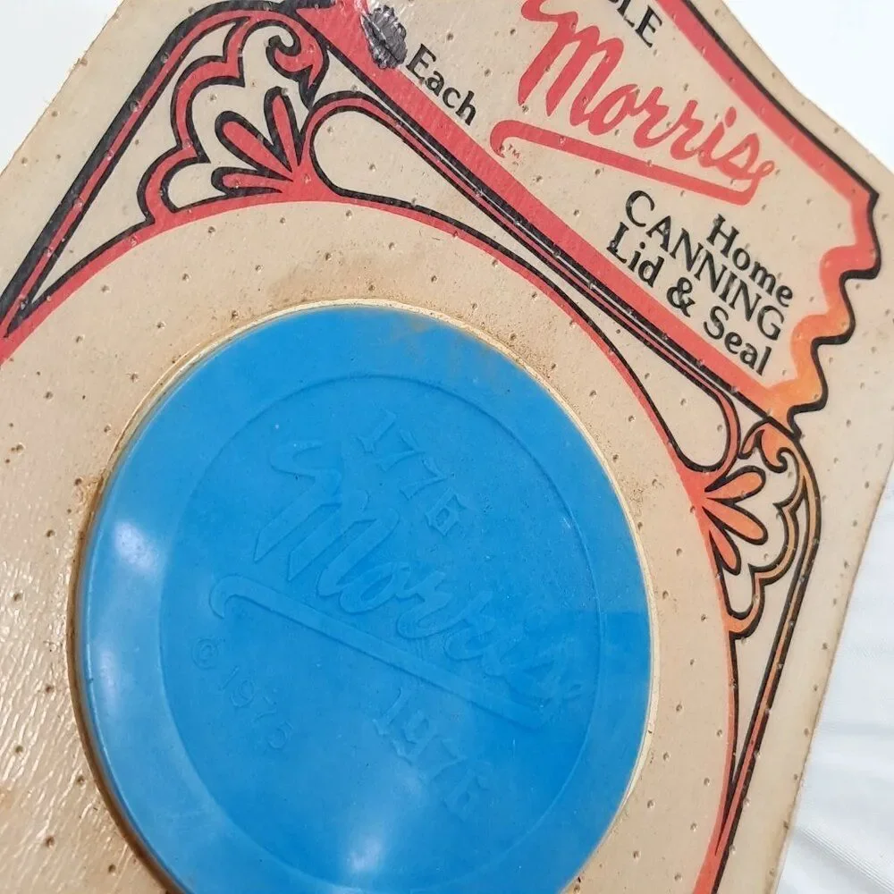 Vintage MORRIS Reusable Home Canning Lid & Seal 1975 70s (1 set) READ